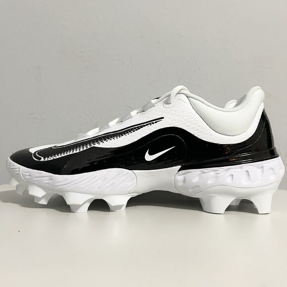 Nike Alpha Huarache Elite 4 Low MCS “White Black” Men Sz 11.5-12 Baseball Cleats - Picture 4 of 9